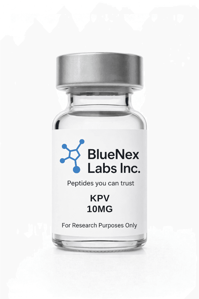 KPV research peptide vial label for laboratory peptide research