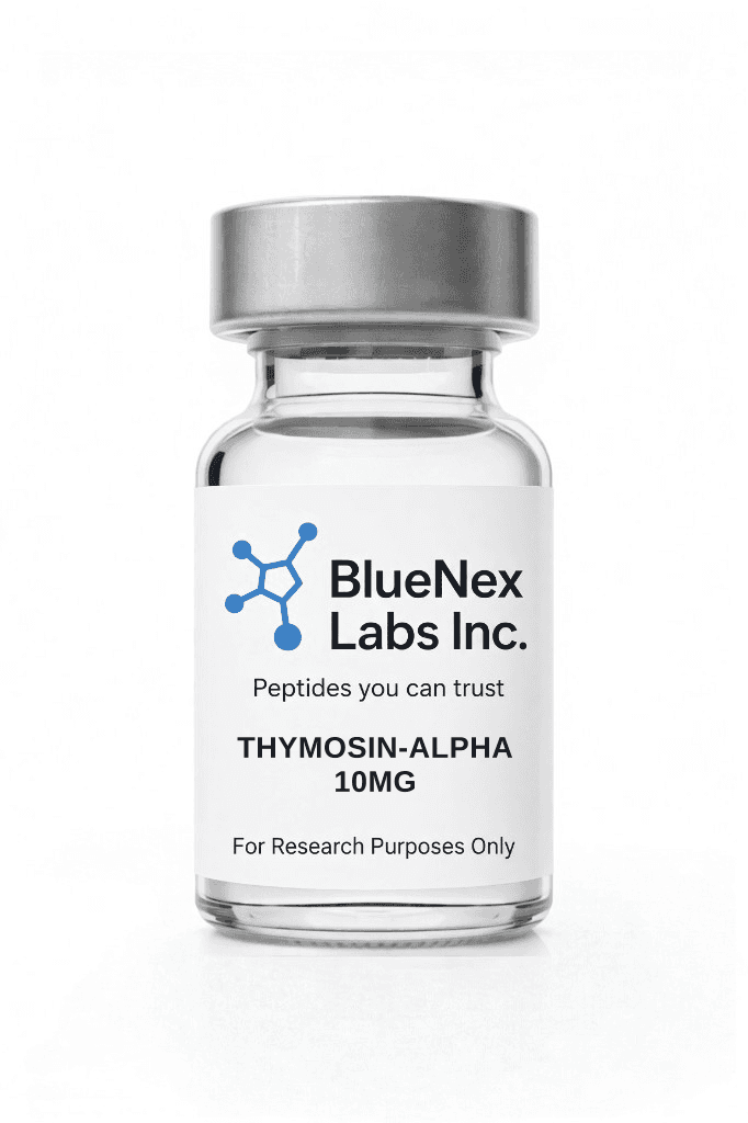 Thymosin Alpha-1 research peptide vial label for laboratory peptide research