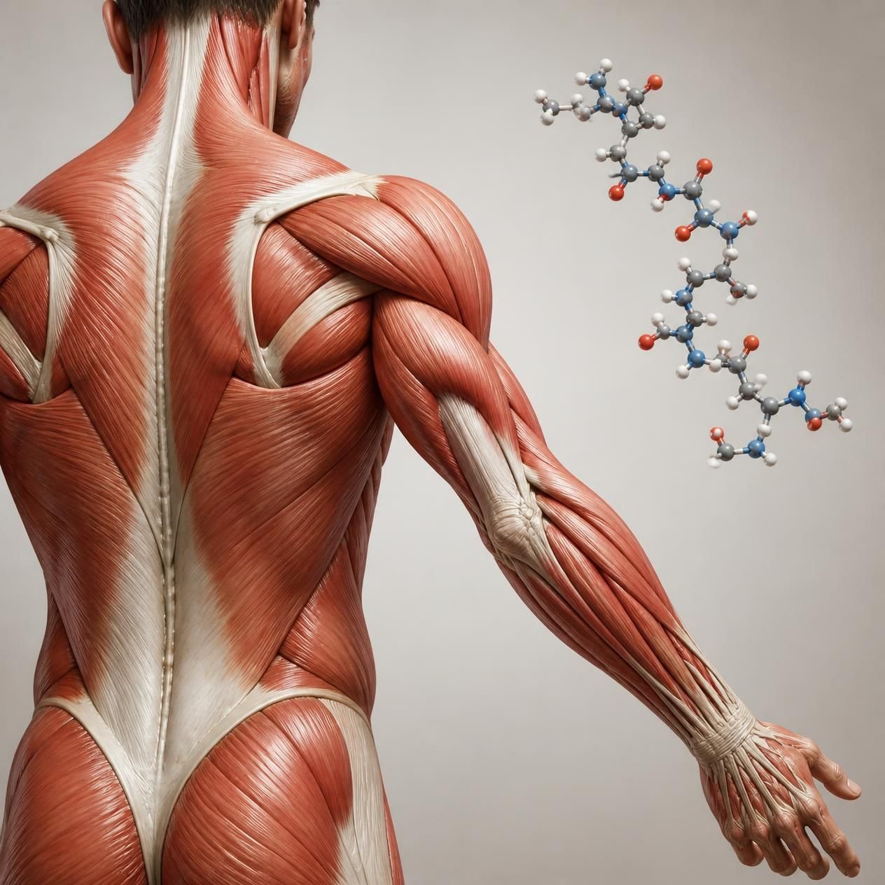 Illustration: Peptides in muscle-biology lab models